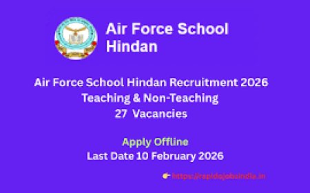Air Force School Hindan, Ghaziabad wanted Teaching and Non-Teaching Faculty