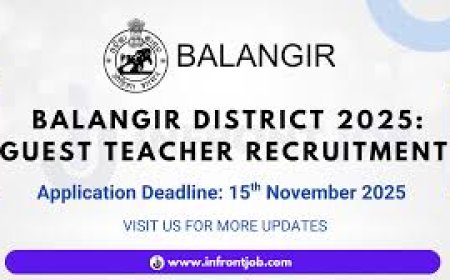 Office of the Collector and District Magistrate, Balangir wanted Guest Teacher