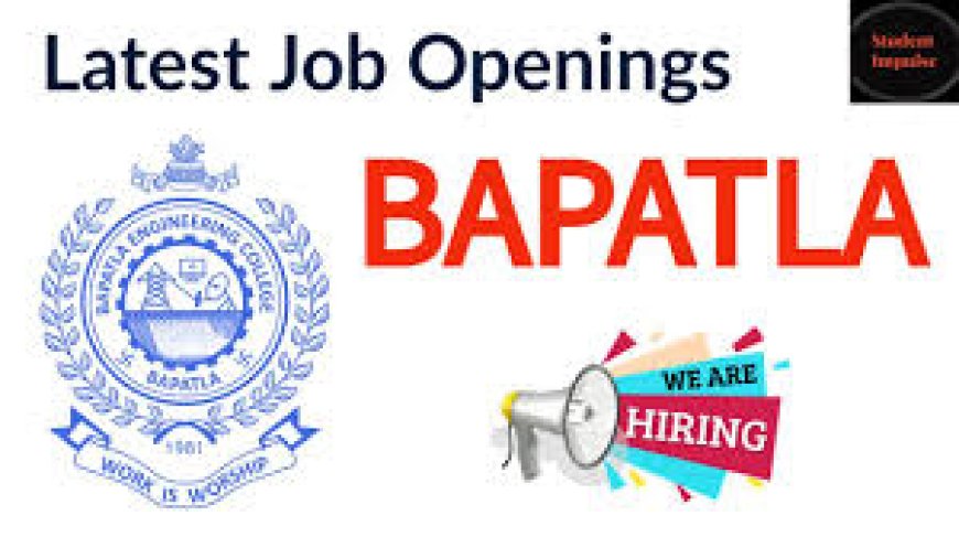 Bapatla Education Society, Bapatla | Faculty Recruitment